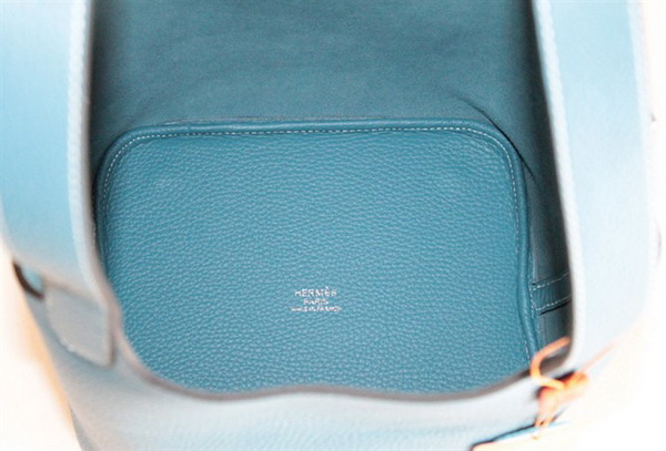 Fake & Replica Hermes Picotin Double Shoulder Bag Blue 509060 - Click Image to Close